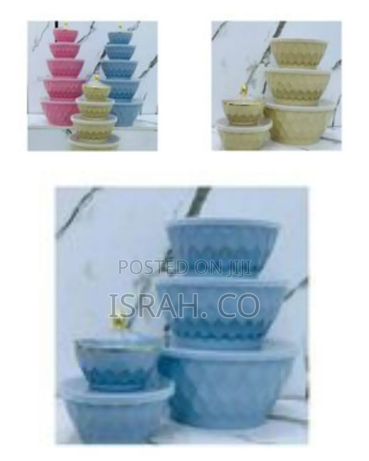 Decorative Nesting Storage and Serving Bowl Set With Lids, (5 Pieces)