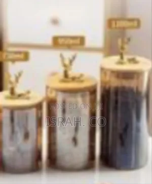 Elegant Decorative Storage Canisters With Deer Accents (Set of 3)