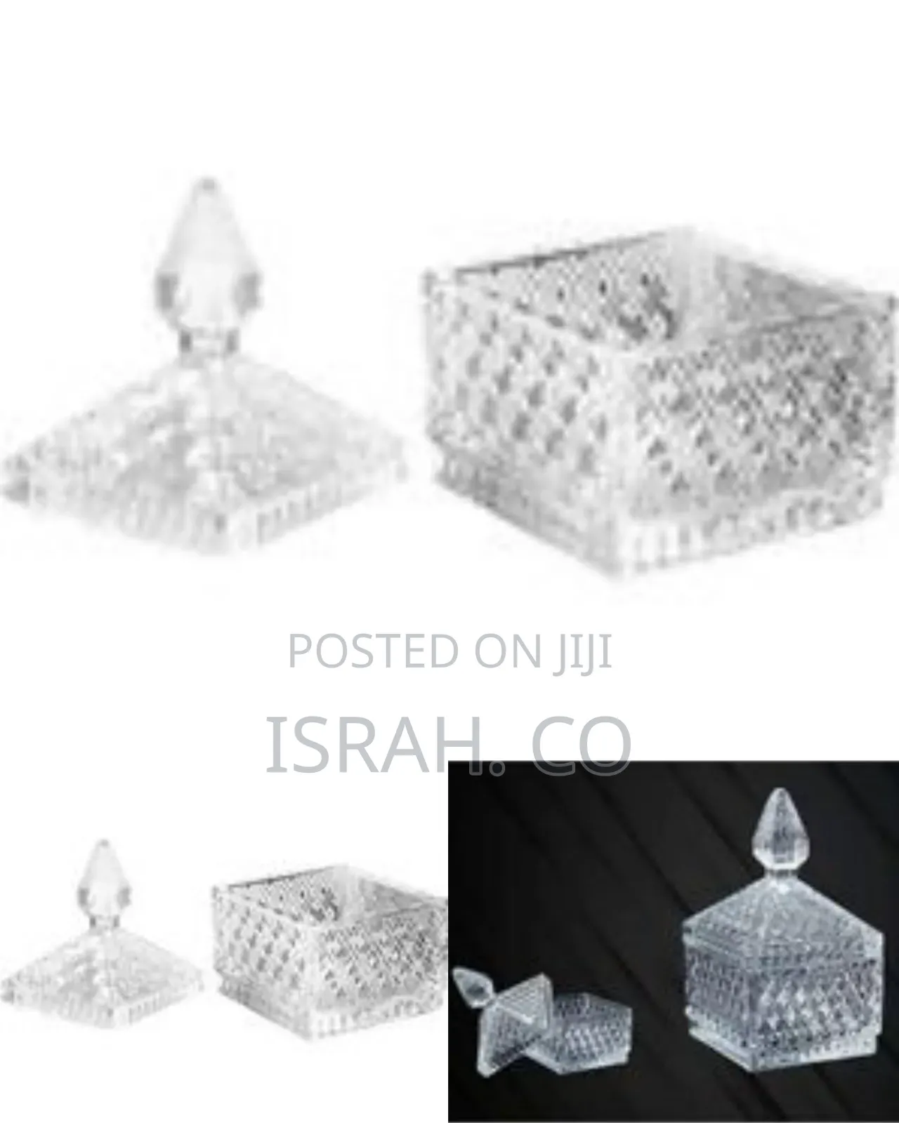 Elegant Decorative Glass Storage Box / Candy Dish