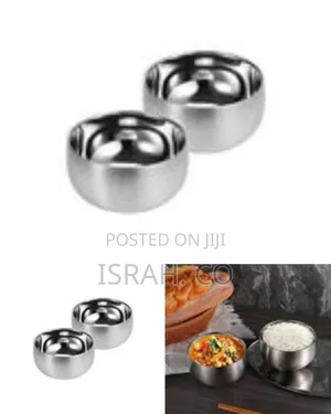 Durable Stainless Steel Double-Wall Bowl Set (12-Piece)
