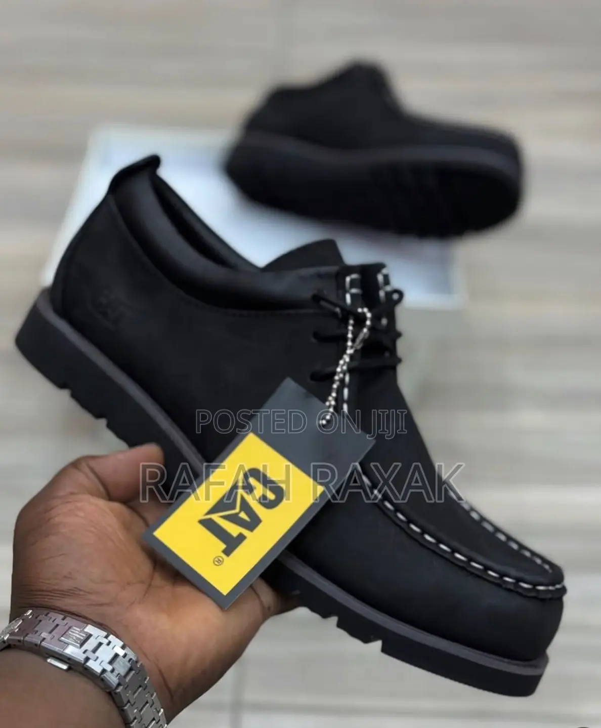Original Men’S Black Leather Cat Casual Low Shoes