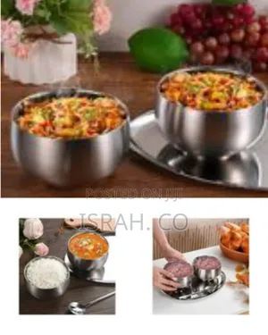 12-Piece Set of Double-Walled Stainless Steel Bowls