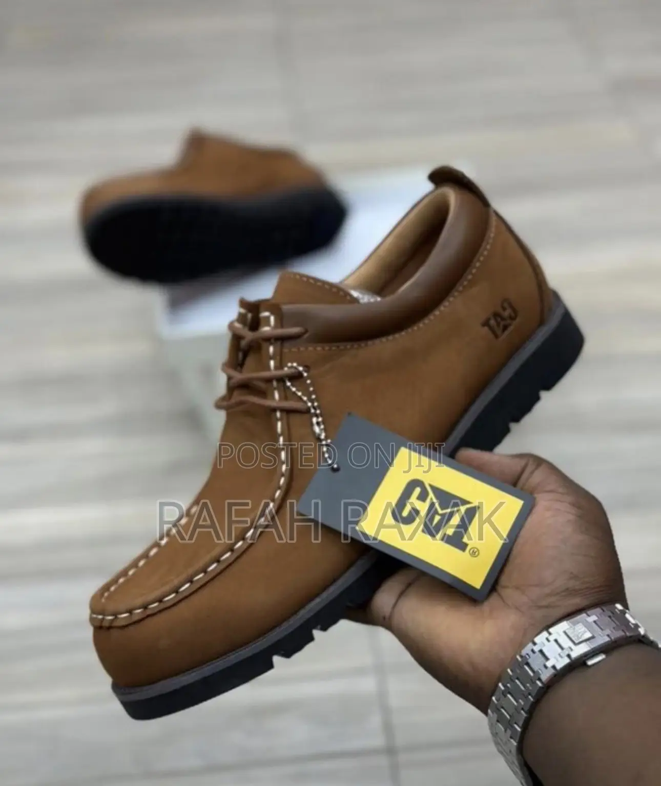 Original Men’S Brown Leather Cat Casual Low Shoes