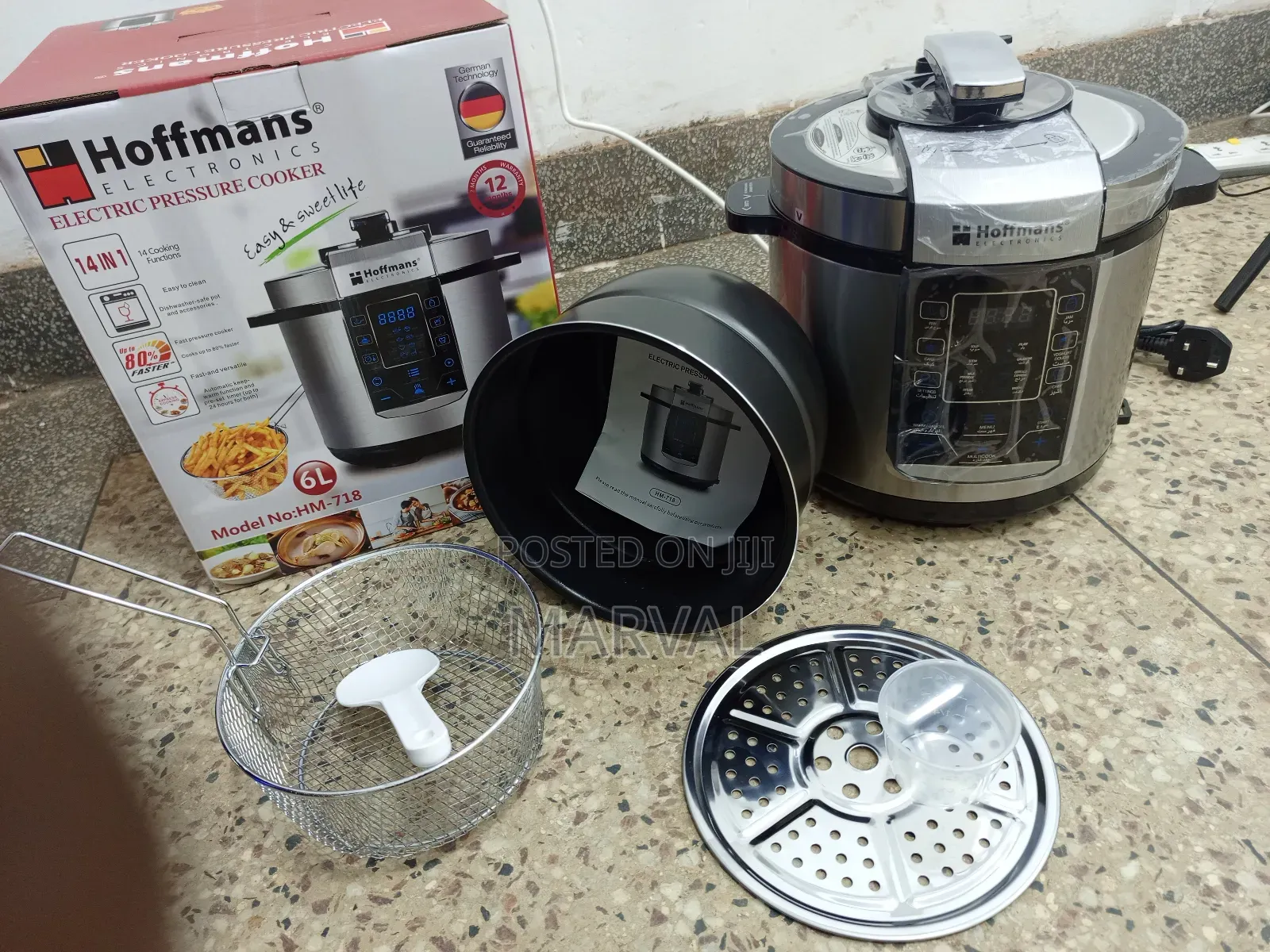 6l Hoffmans Electric Pressure Cooker, Model No: Hm-718.