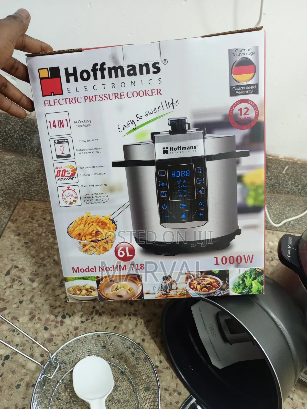 6l Hoffmans Electric Pressure Cooker, Model No: Hm-718.