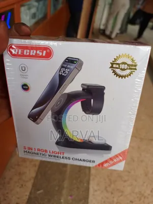 Recrsi 3-in-1 RGB Light Magnetic Wireless Charger
