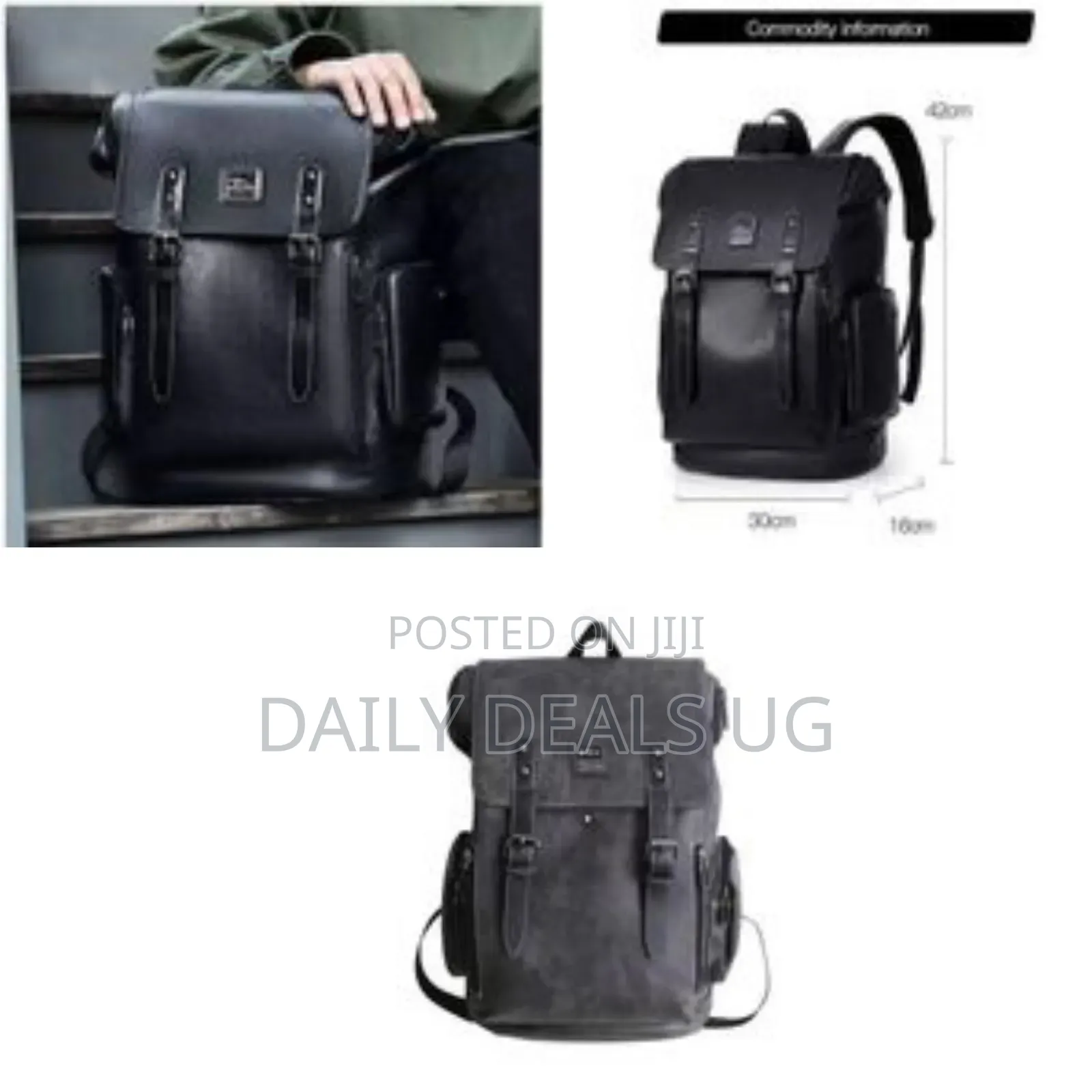 Vintage-Inspired Faux Leather Flap-Top Backpack - Multicolor