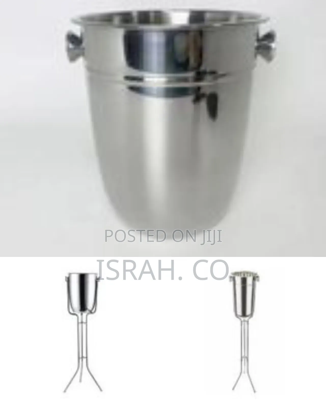 Elegant Freestanding Stainless Steel Champagne / Wine Cooler