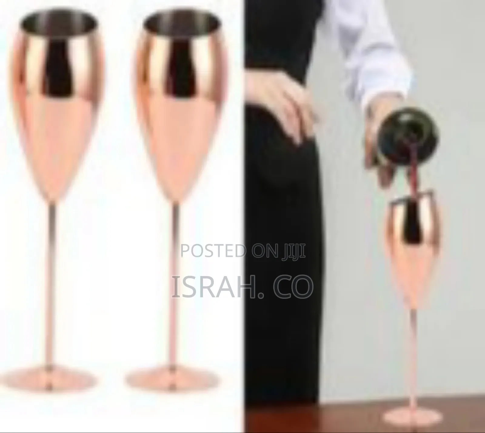 Elegant Stainless Steel Champagne Flutes