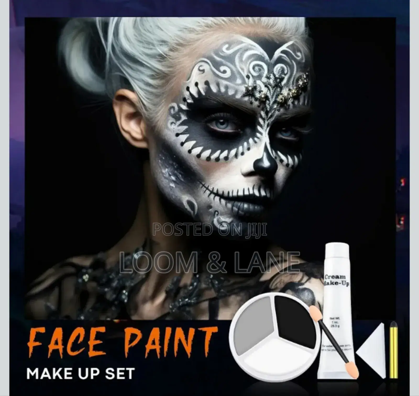 Face Paint, Black White Grey