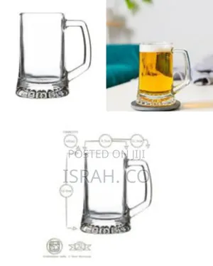 6 Piece Set of Large Beer Glasses