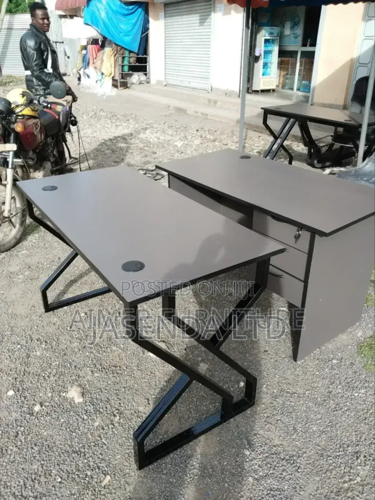 Metallic X-Legs Office Table 120cm | Computer Desk Free Delivery