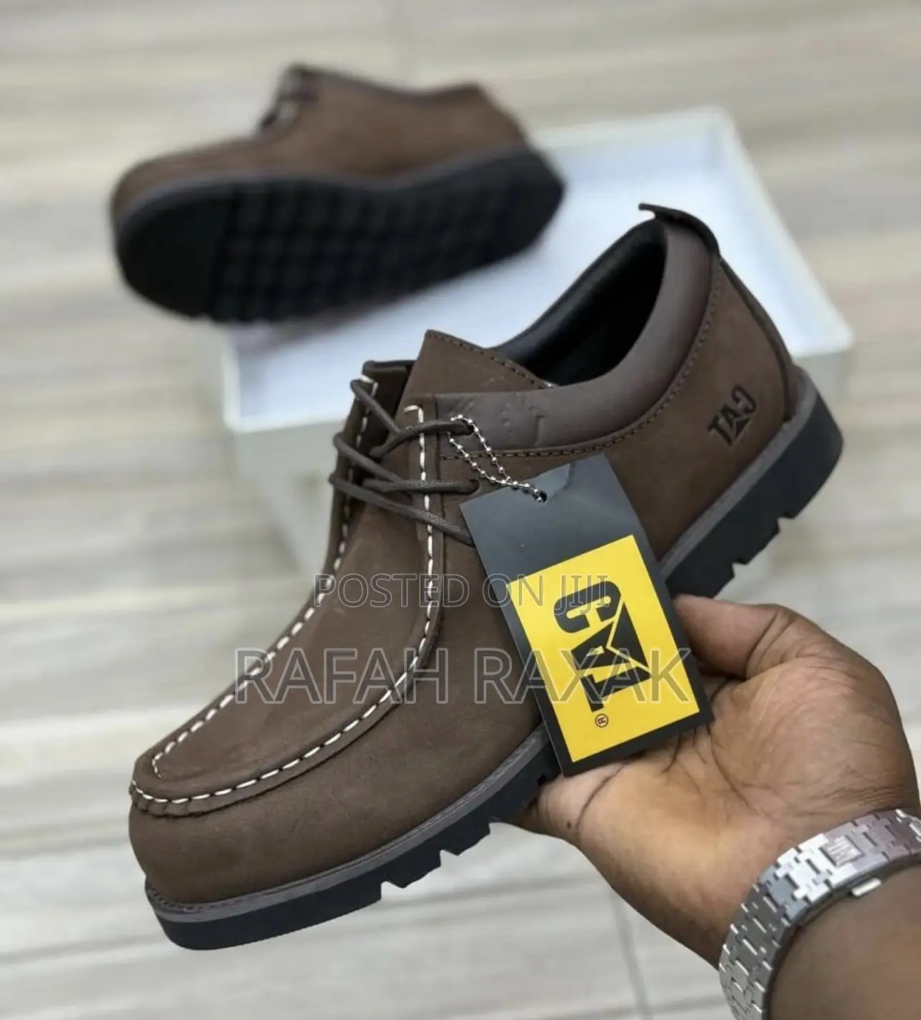 Classic Men’S Coffee Brown Caterpillar (Cat) Smart Casual Low Shoes