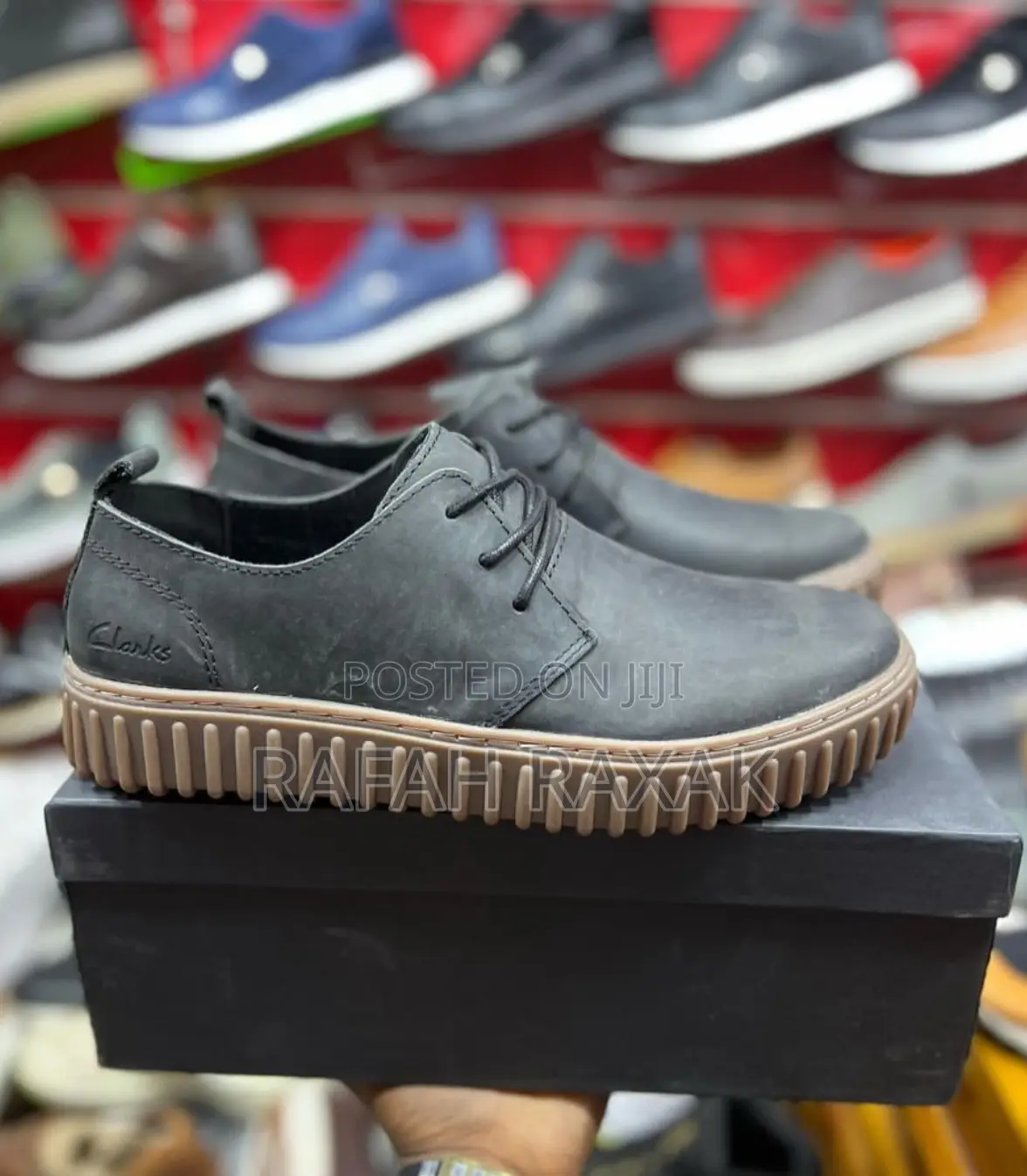 Original Men’S Pale Black Clarks Casual Leather Low Shoes