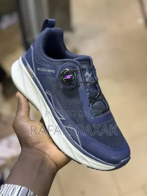 Original Navy Blue Skechers Edgeride Athletic Running Trainer Sneakers