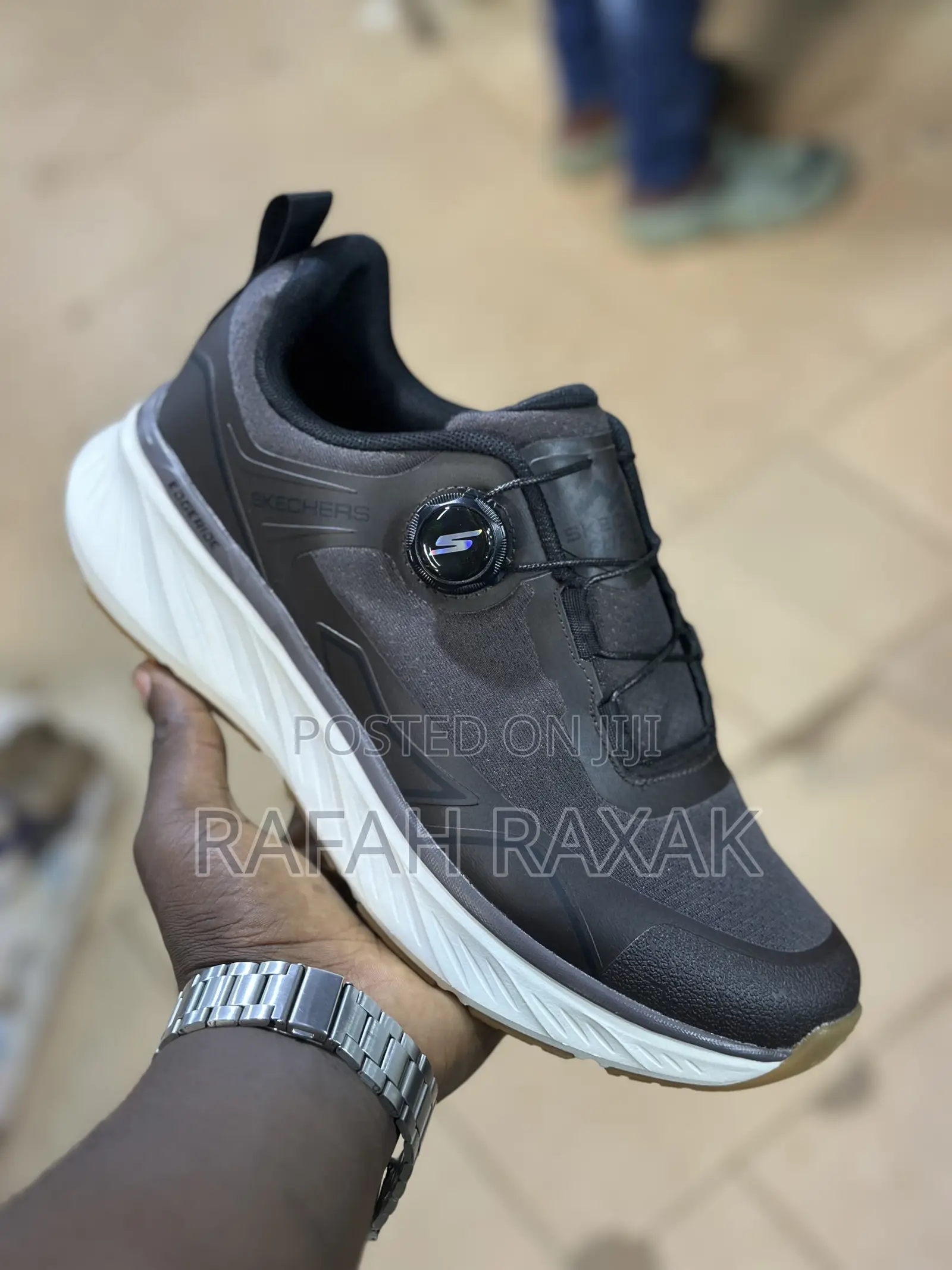 Original Men’S Coffee Brown Skechers Edgeride Slip-ins Running Sneaker