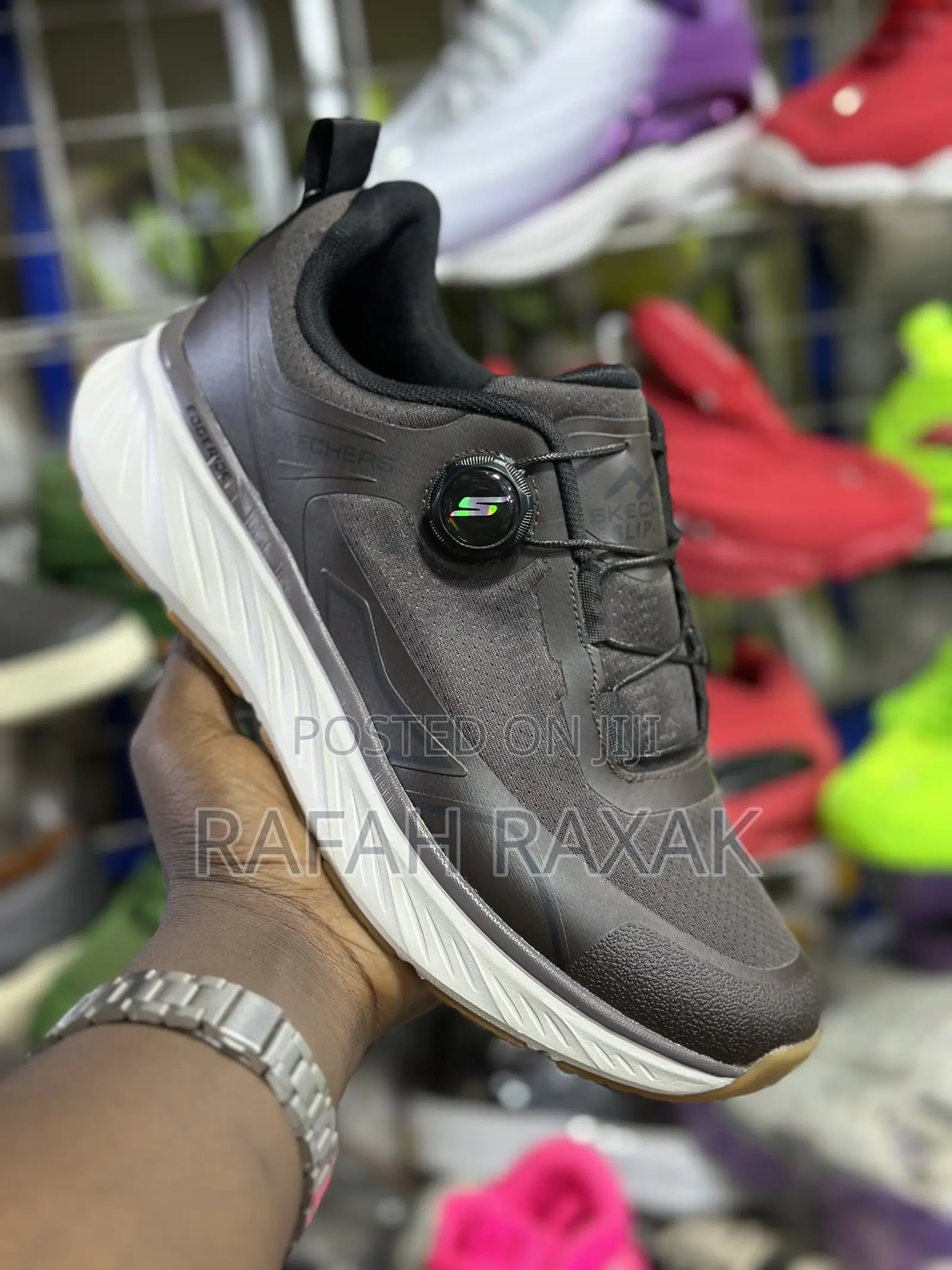 Men’S Brown Skechers Edgeride Air Cooled Memory Foam Running Sneakers