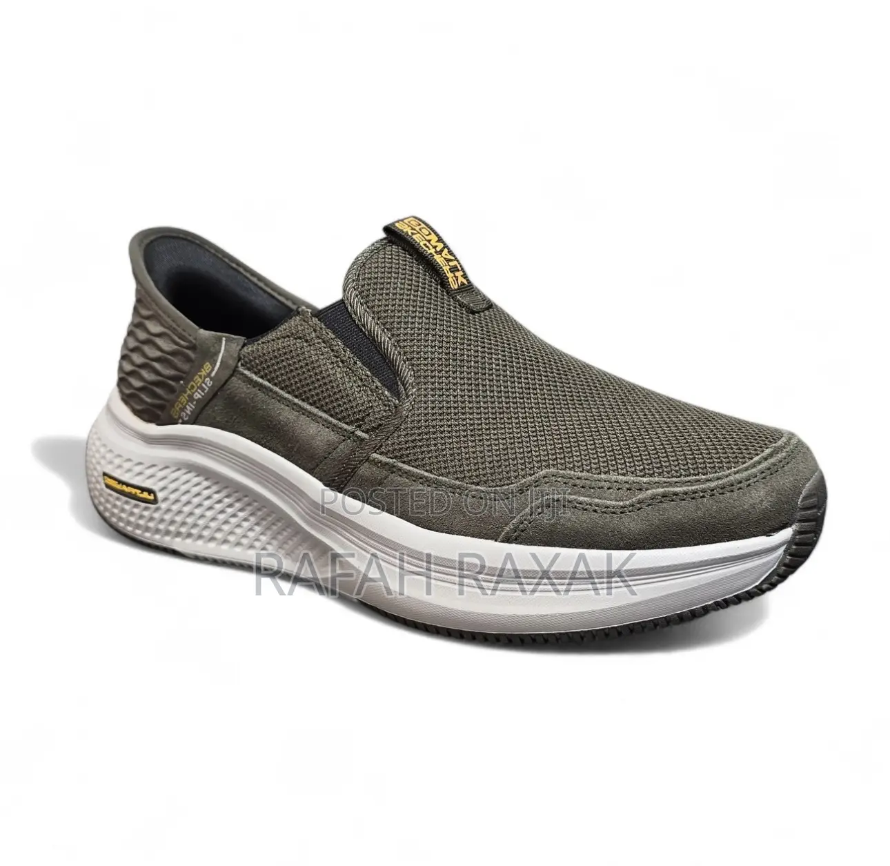 Original Olive Skechers Go Walk Slip-ins Lightweight Sneakers