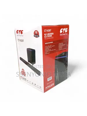 CTC Ct-6397 2.1 Channel Bluetooth Soundbar 100w With RGB Lighting