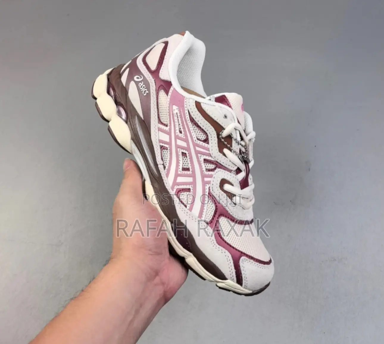 New Classic Asics Gel-nyc Cream Sweet Pink Unisex Sneakers