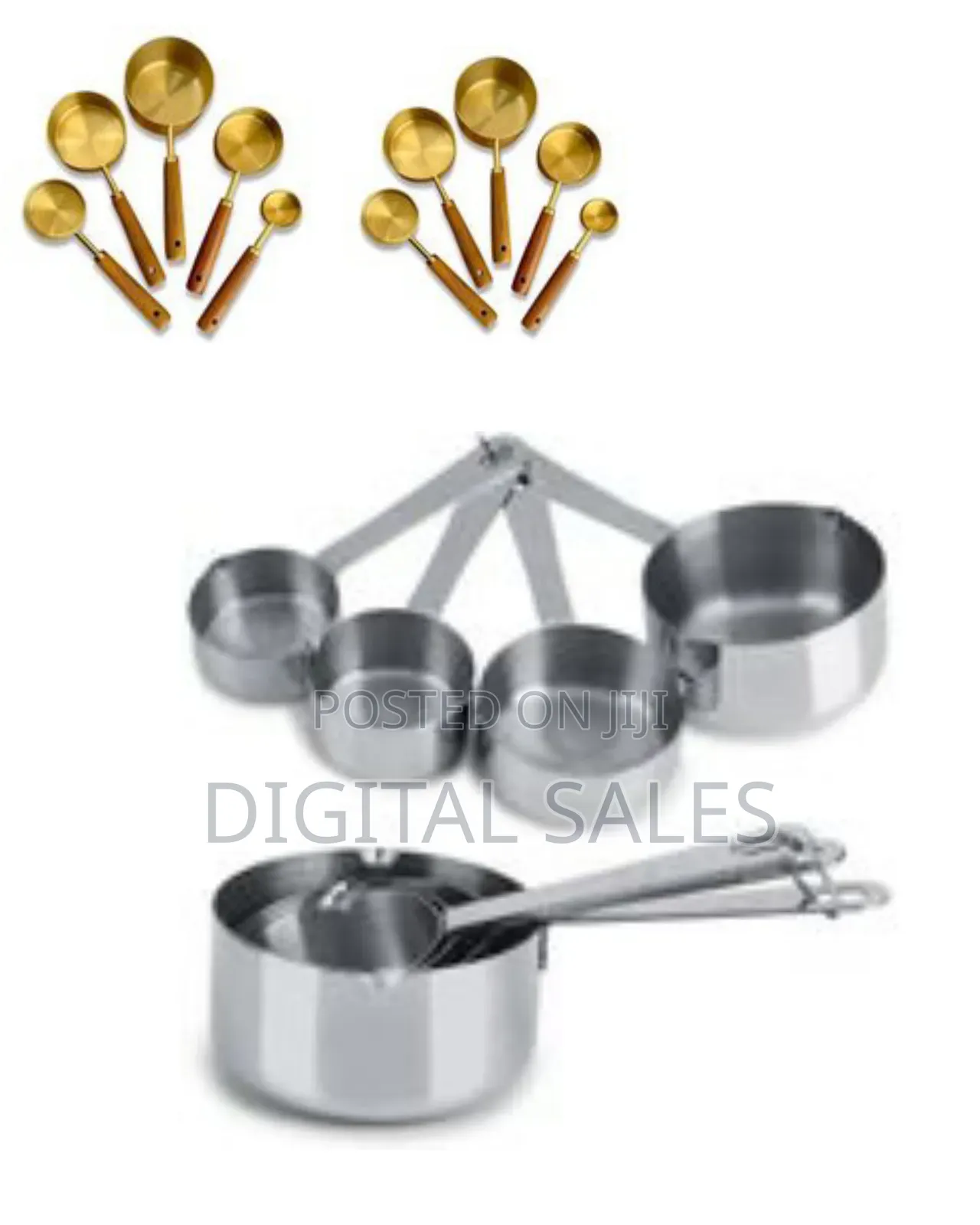 Premium Metal Measuring Set With Ergonomic Wooden Handles