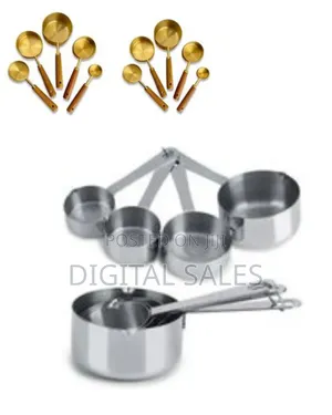 Premium Metal Measuring Set With Ergonomic Wooden Handles