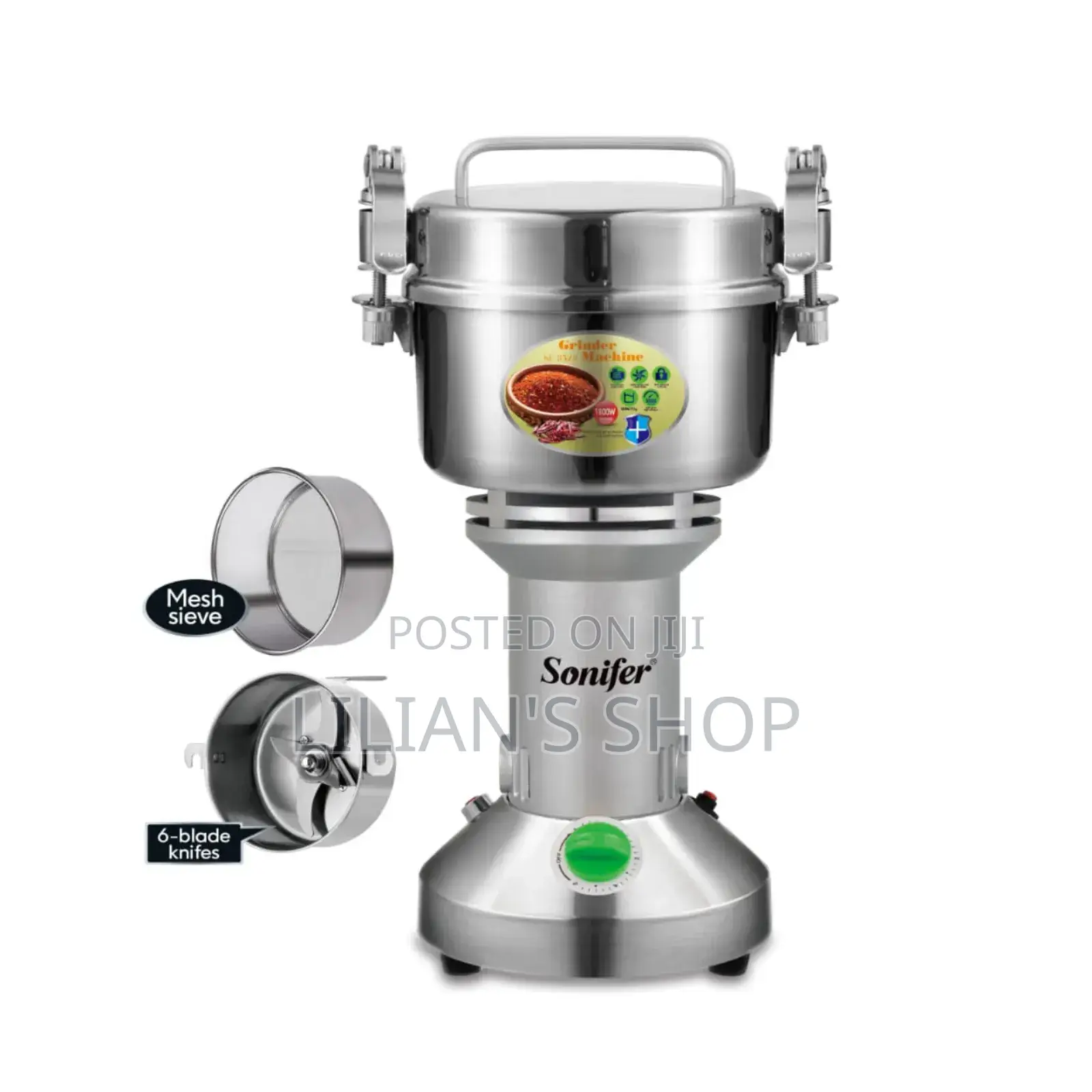 Sonifer Sf-3578 Stainless Steel Spice Grinder