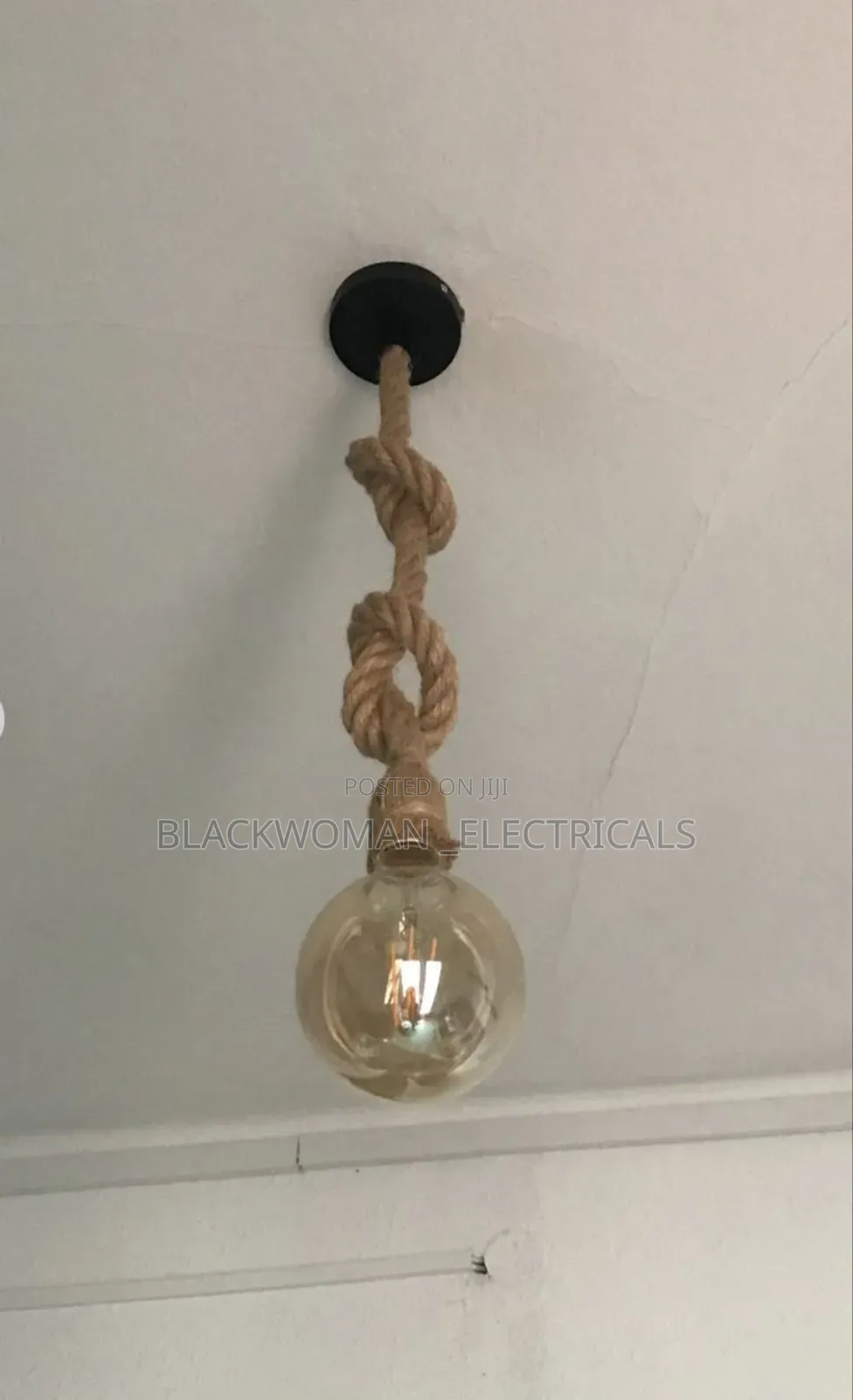 Rope Pendant With Light
