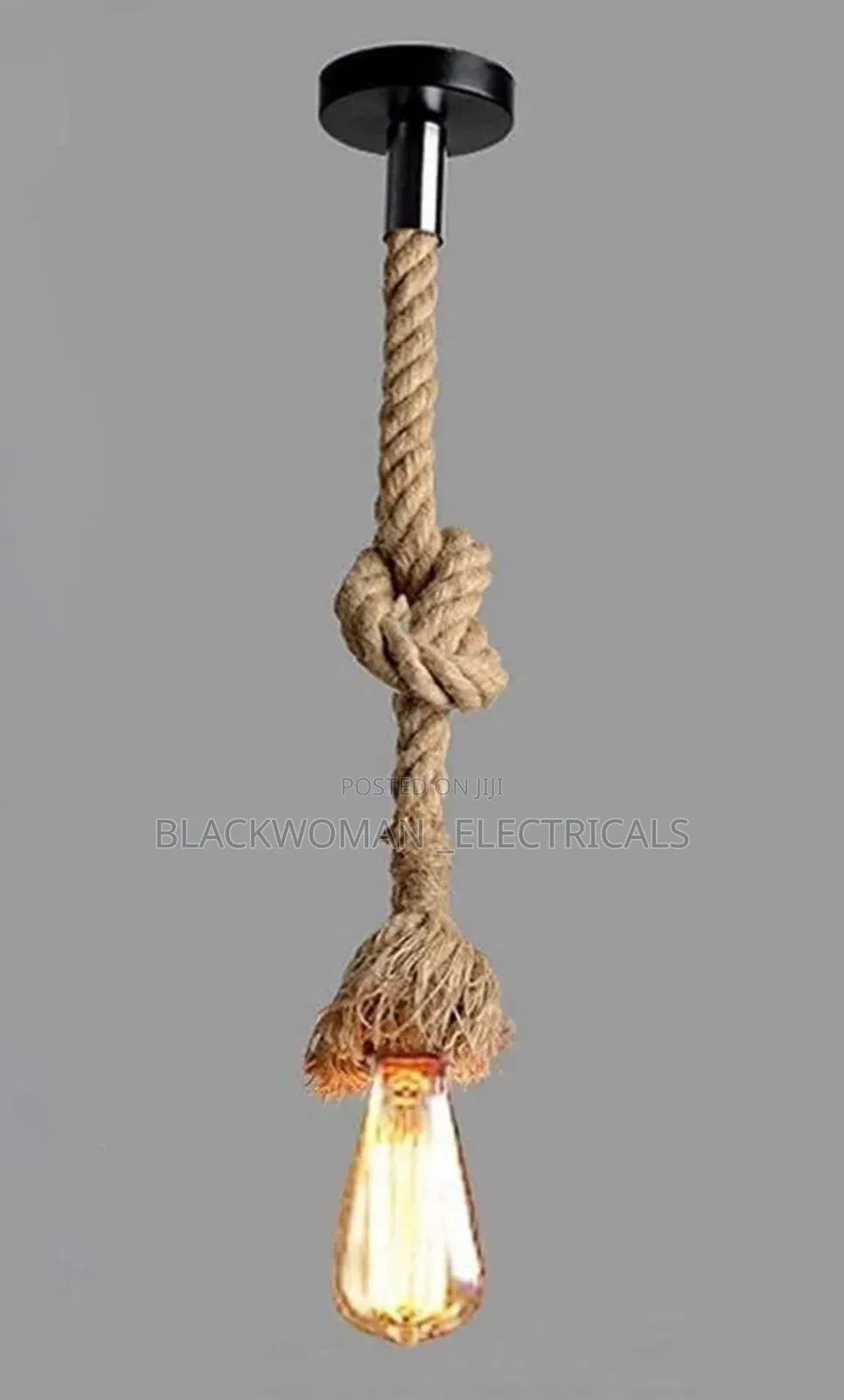 Rope Pendant With Light