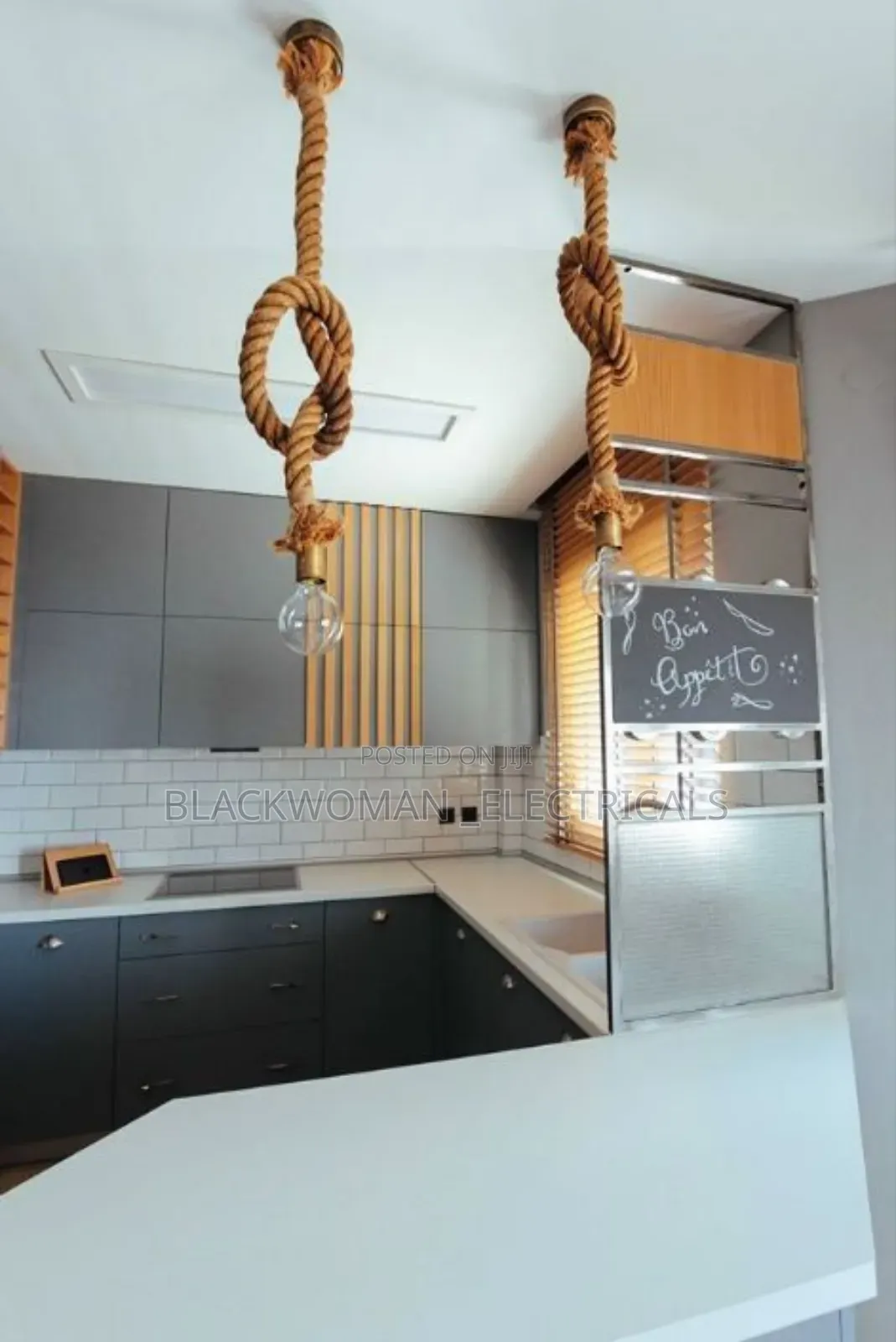 Rope Pendant With Light