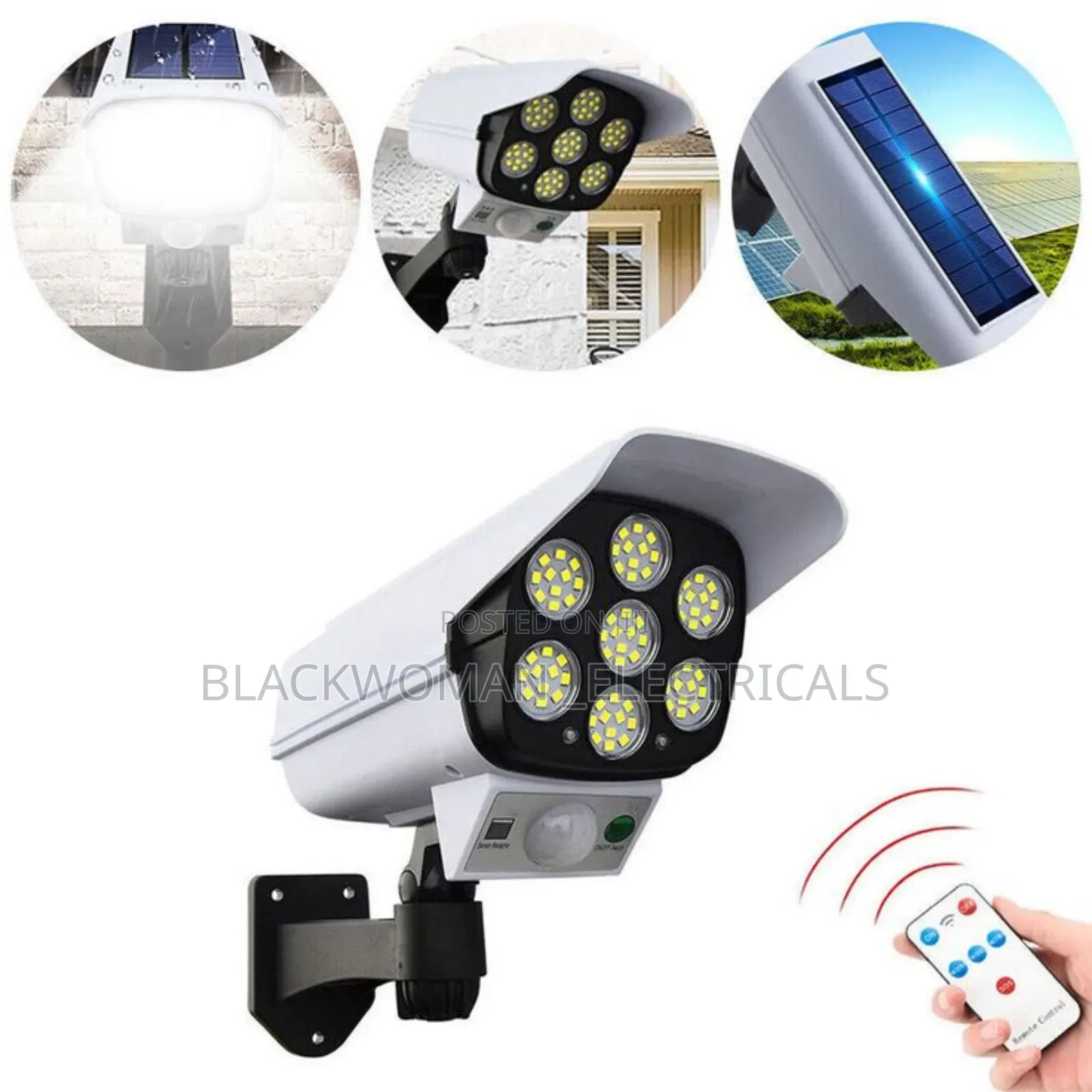 Dammy Solar Camera for Security, Waterproof, Has Motion Sensor