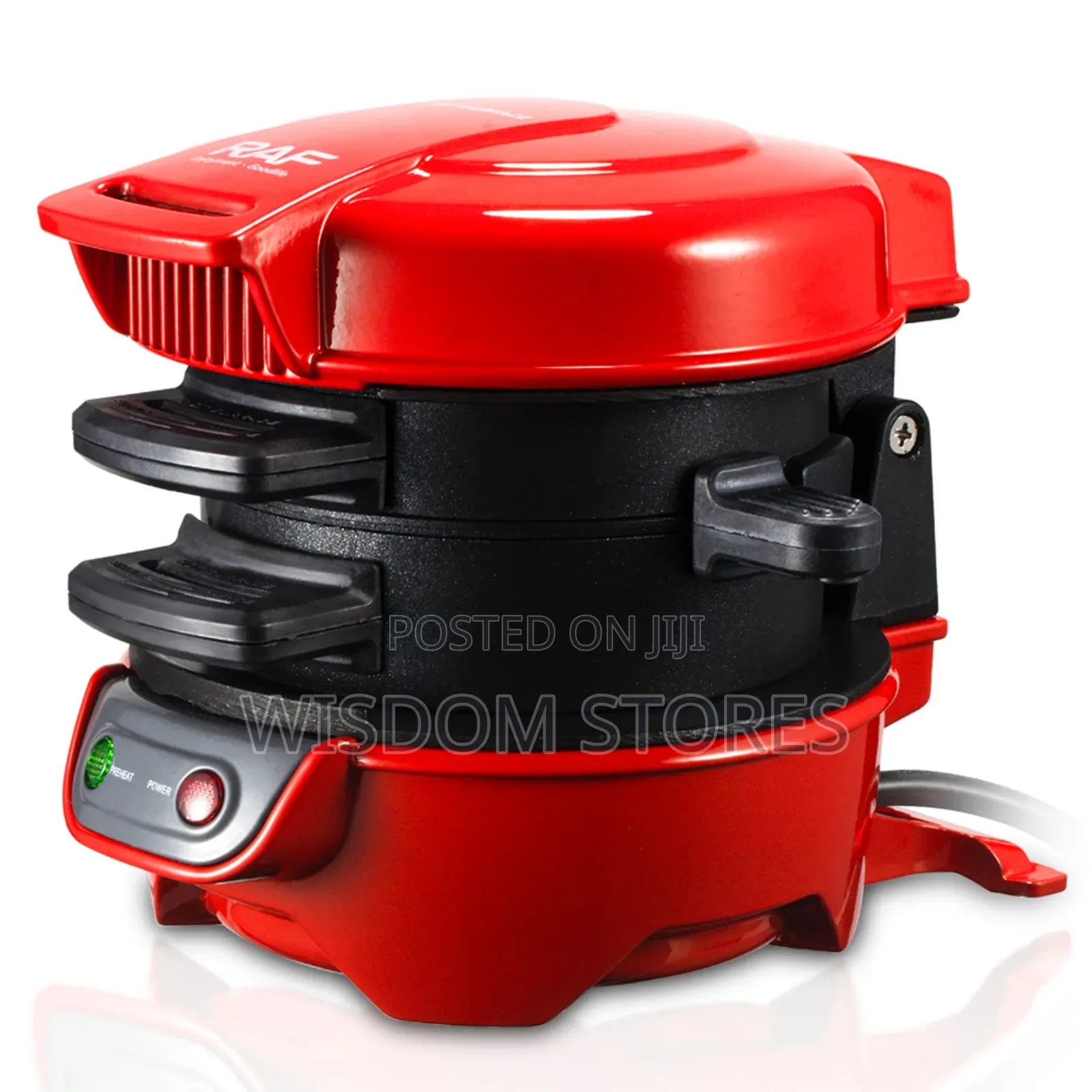 Raf 600w Electric Hamburger Sandwich Maker Toaster Round Barbecue