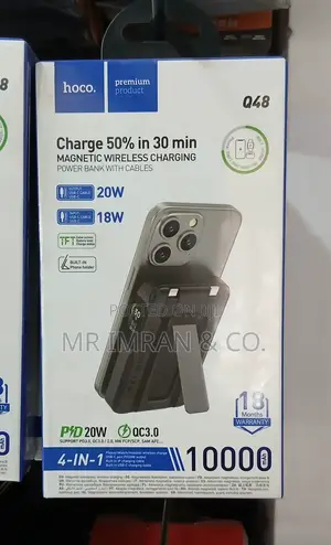 Hoco Q48 10000mah Magnetic Wireless Charging Power Bank.