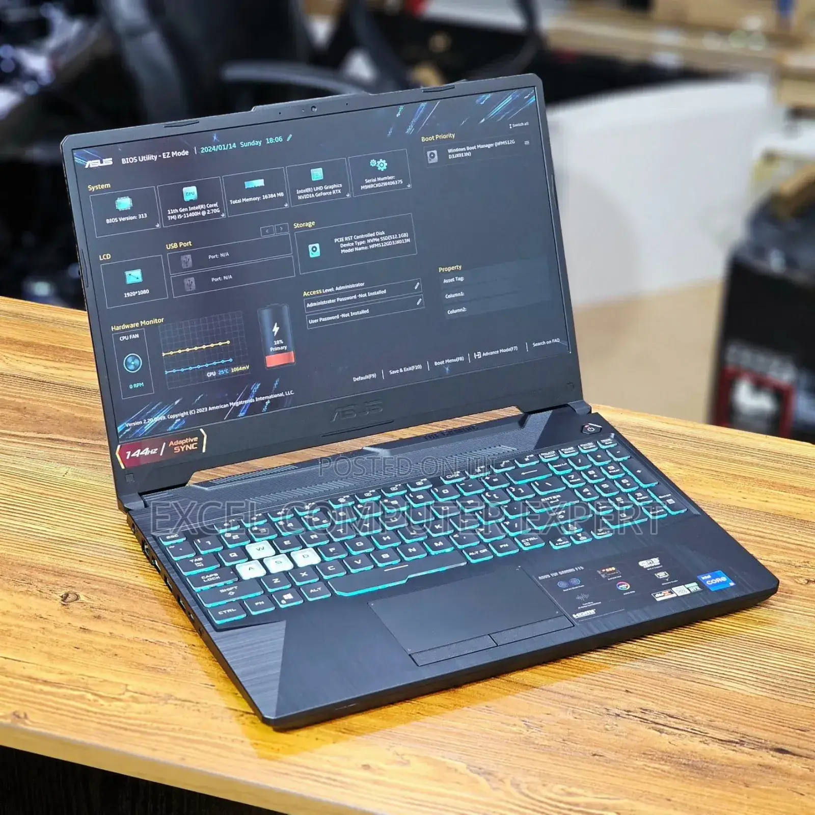 New Laptop Asus TUF Gaming A15 16GB Intel Core I5 SSD 512GB