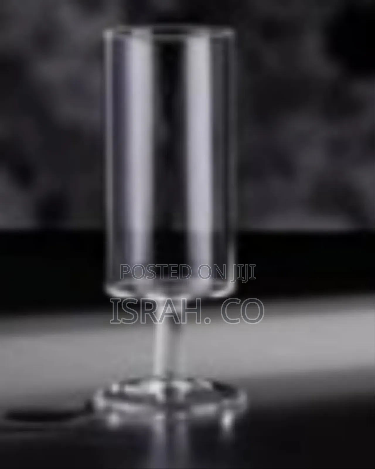 Set of 6 Contemporary Cylindrical Stemmed Glasses
