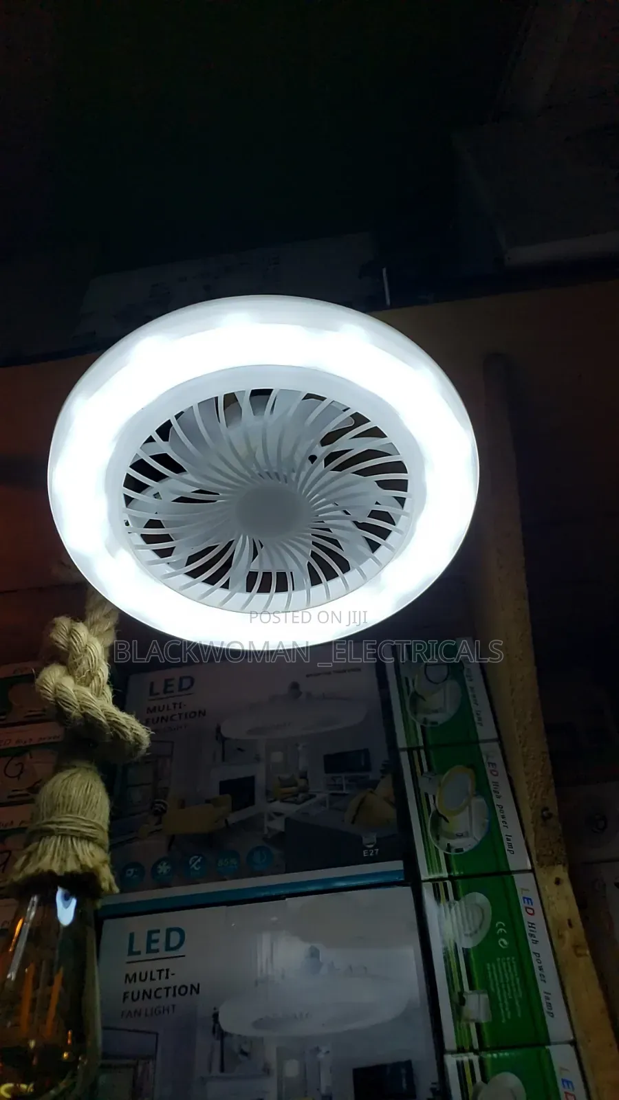 Light With Fan, Changes 3 Colors Warm ,White N Warmwhite