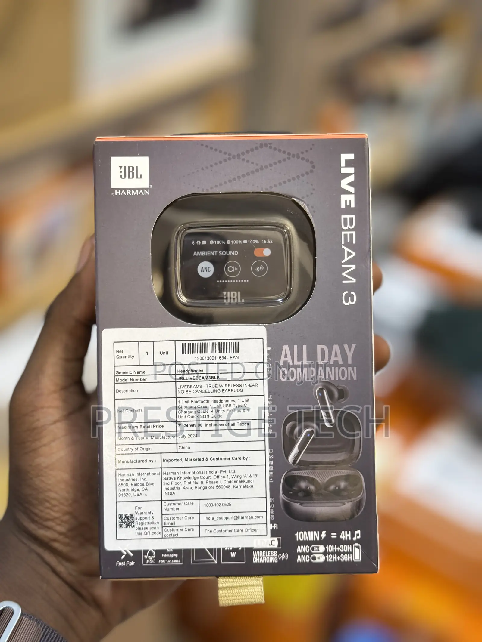 Jbl Live Beam 3 Anc Earbuds With Screen
