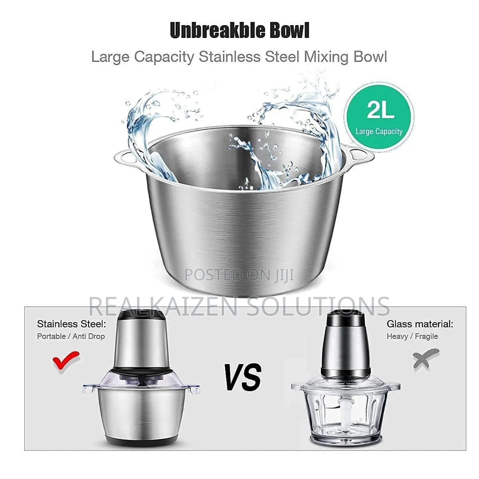 Uk Homeasy 2l Stainless Steel Electric Kitchen Meat Grinder