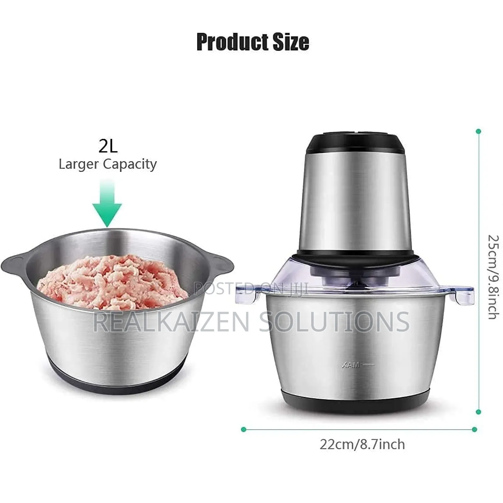 Uk Homeasy 2l Stainless Steel Electric Kitchen Meat Grinder
