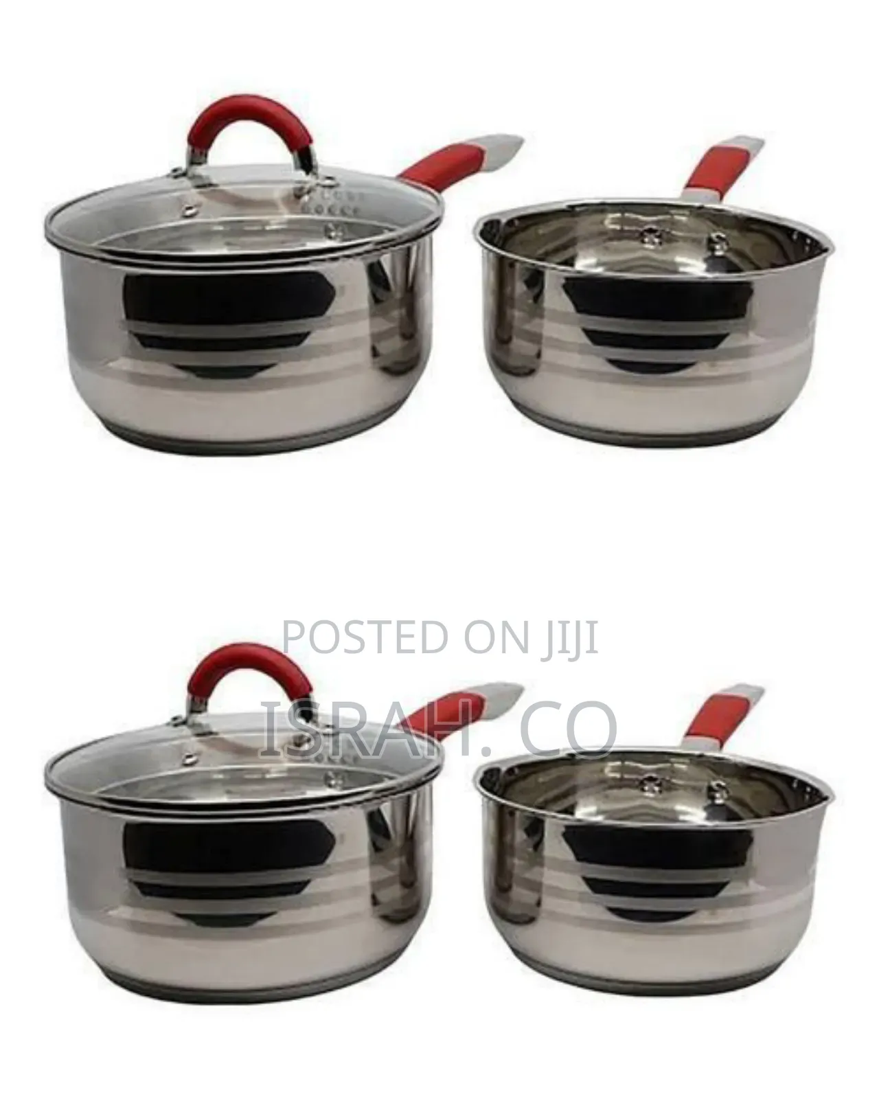 2 Pieces Stainless Steel Cookware Dishes With Lid