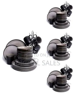 16-Piece Modern Ceramic Dinnerware Set With Glazed Finish - Multicolor