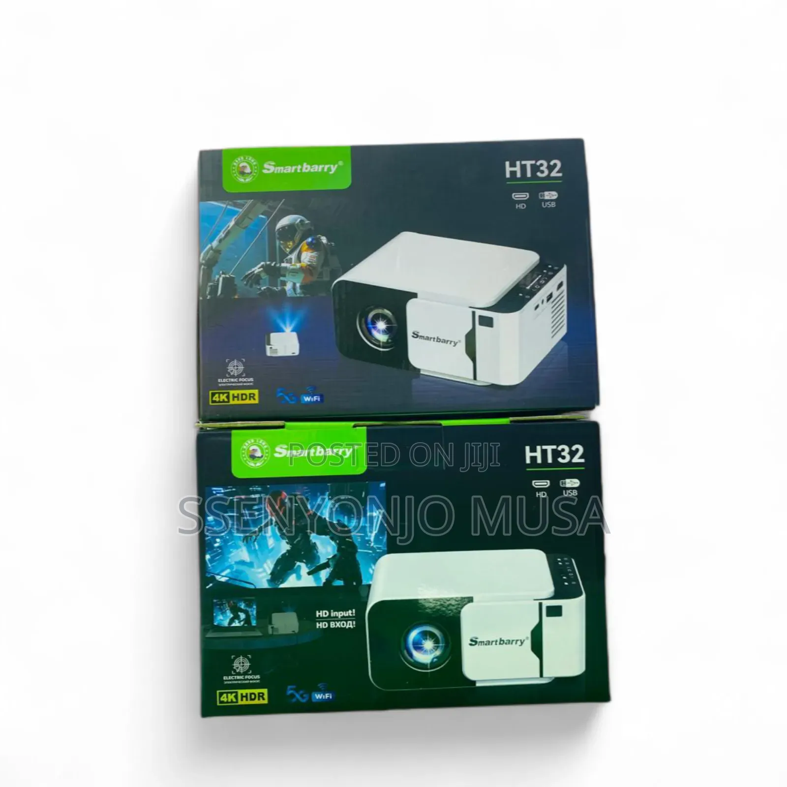 Smartberry Ht32 Portable Hd Projector | Electric Focus, 180" Display