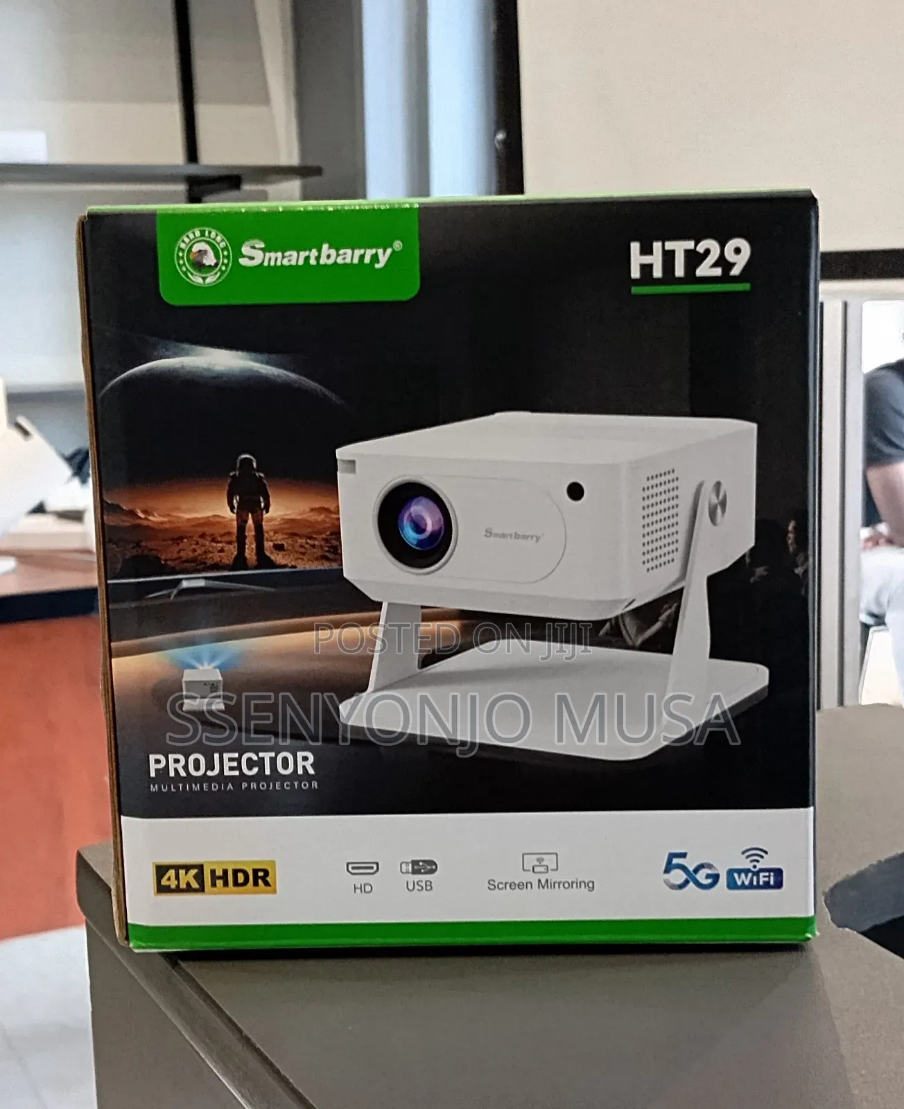 Smartberry Ht29 Mini Projector | Wifi6, Bt5.0, Screen Mirroring