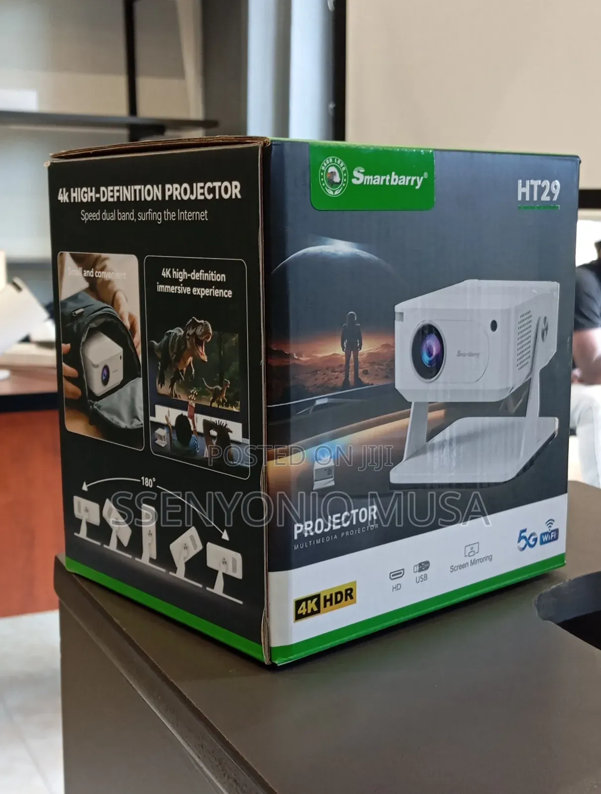 Smartberry Ht29 Mini Projector | Wifi6, Bt5.0, Screen Mirroring