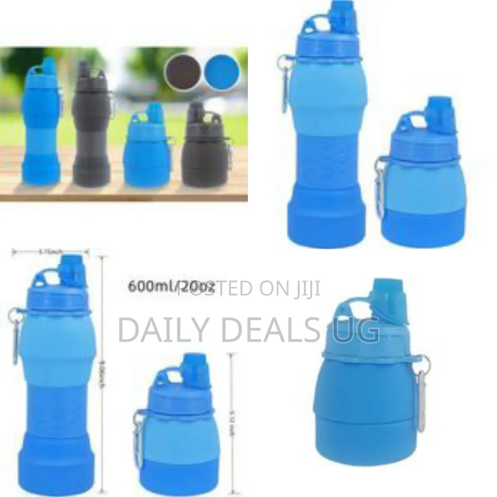 Collapsible Silicone Hydration Bottle - Multicolor
