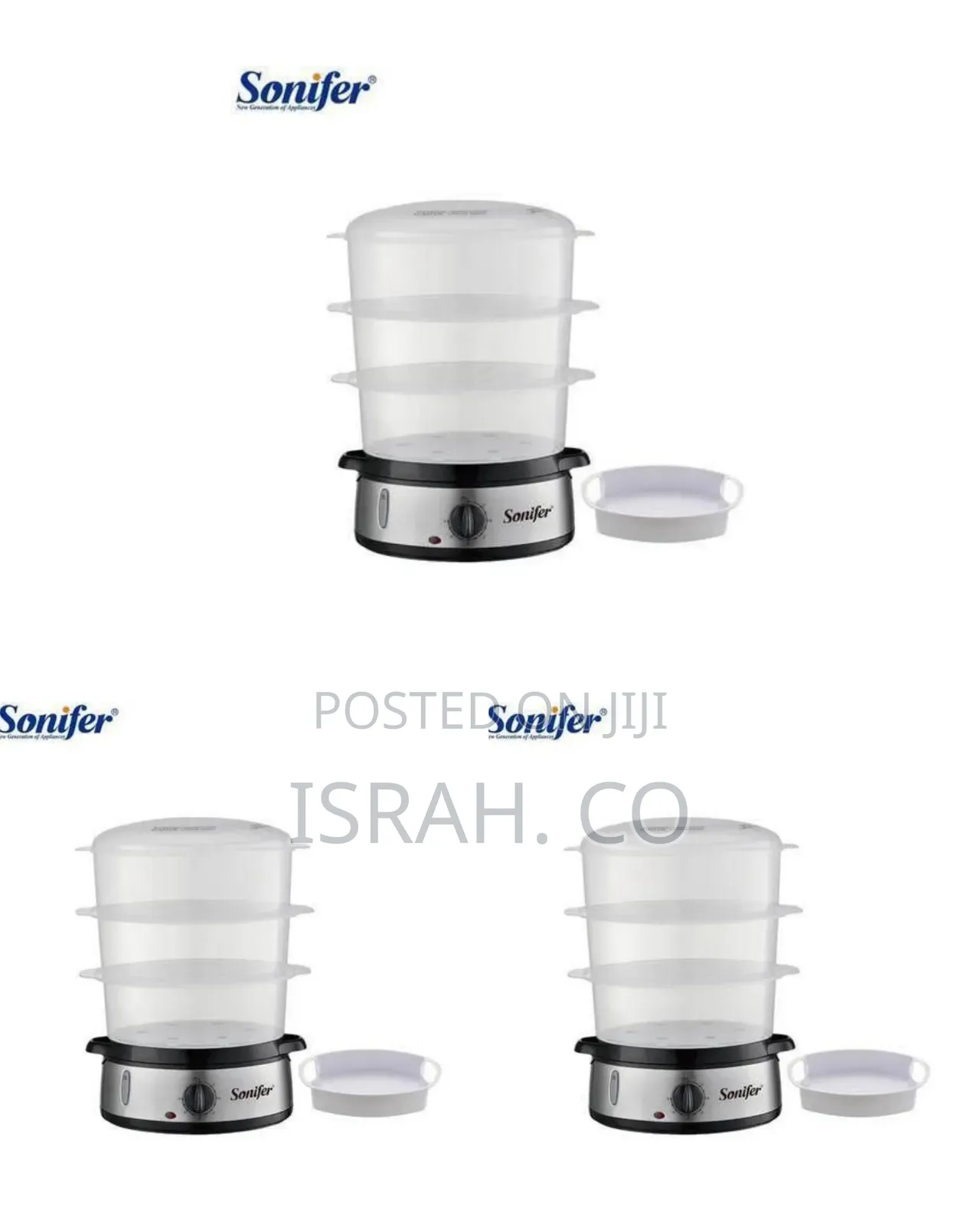 Sonifer 3-Tier Electric Food Steamer - Multicolor