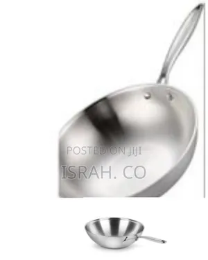Stainless Steel Wok / Stir-Fry Pan - Multicolor
