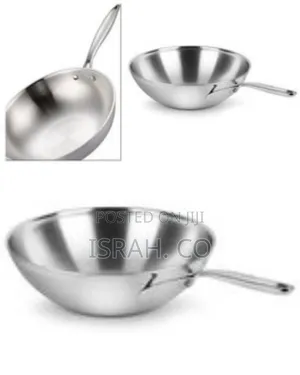 Stainless Steel Wok / Stir-Fry Pan - Multicolor