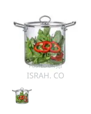 Elegant Clear Glass Stockpot / Cooking Pot - Transparent##