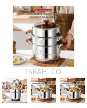 Multi-Tier Stainless Steel Steamer Pot Set - Multicolor##